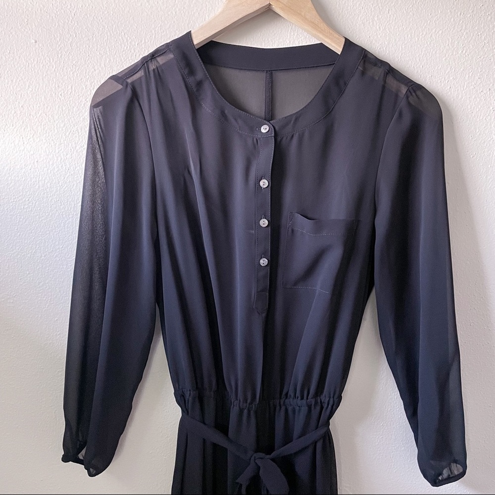 Express Sheer Formal Maxi Dress with Mini Slip